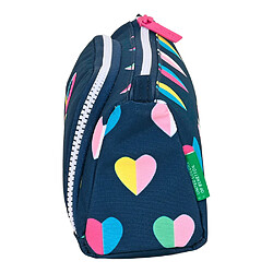 Avis Trousse d'écolier Benetton Corazones Blue marine (20 x 11 x 8.5 cm)