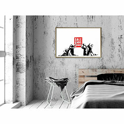 Paris Prix Affiche Murale Encadrée Banksy Sale Ends 90 x 60 cm Or