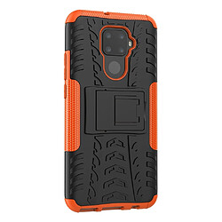 Wewoo Coque Renforcée Pour Huawei Nova 5i Pro Texture de pneu TPU + PC Antichoc avec support Orange