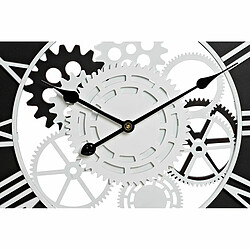 Avis Horloge Murale DKD Home Decor Bois Noir Blanc Fer Engrenage (60 x 4 x 60 cm)