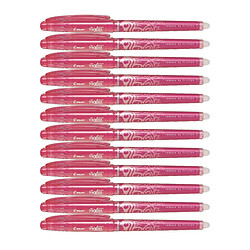 Biros à encre liquide Pilot FriXion Point Rose 12 Unités