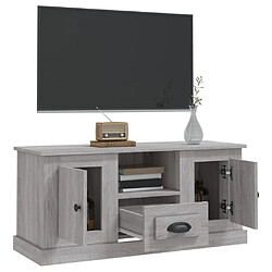 Maison Chic Meuble TV scandinave gris - Banc TV pour salon Sonoma 100x35,5x45 cm bois d'ingénierie -MN71799 pas cher