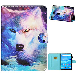 Etui en PU impression de motifs avec porte-carte Loup pour votre Lenovo Tab M10 Plus X606F