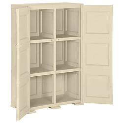 Avis vidaXL Armoire plastique 79x43x125 cm design de bois blanc angora