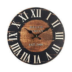 Mobili Rebecca Horloge de Salon Horloge Murale Bois Industrielle 33,8x33,8x4