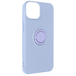 Avizar Coque pour iPhone 14 Soft touch Flexible avec Bague Support Bleu Lavande