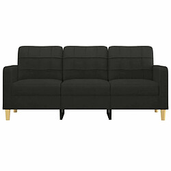 Avis Maison Chic Canapé à 3 places,Canapé droit,Sofa de Salon,Banquette Noir 180 cm Tissu -GKD498765