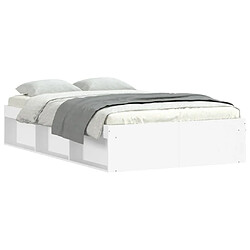 Maison Chic Lit adulte - Lit simple Cadre de lit,Structure du lit Contemporain blanc 120x200 cm -MN32902