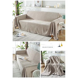 LUUCOZK Housse de siège de canapé antidérapante, protection de coussin de canapé - Beige blanc-180x420CM pas cher