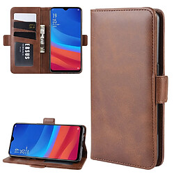 Wewoo Housse Coque Pour Oppo A5s AX5s Double boucle Crazy Horse Business Holster de téléphone portable avec fonction de support de portefeuille de carte Brown