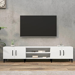 Maison Chic Meuble TV scandinave - Banc TV pour salon blanc 180x31,5x40 cm bois d'ingénierie -MN73516