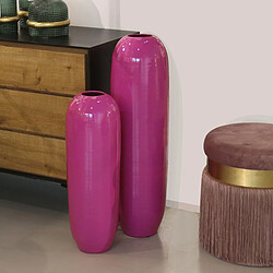 Avis Vase de sol Alexandra House Living Violet Céramique Brillant 22 x 21 x 77 cm