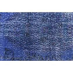 Vidal Tapis de laine 191x104 Bleu Ultra Vintage pas cher