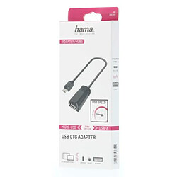 HAMA Adaptateur USB-OTG, fiche micro-USB - port USB, USB 2.0, 480 Gbit/s