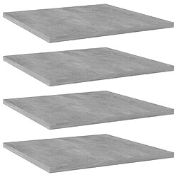 vidaXL Panneaux de bibliothèque 4 pcs gris béton bois d’ingénierie