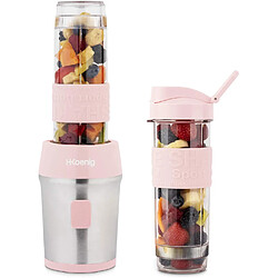 H.Koenig mini blender électrique de 0,57L 300W rose clair