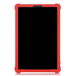 Coque en silicone Souple avec béquille rouge pour votre Samsung Galaxy Tab S5e SM-T720