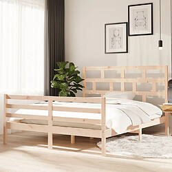 vidaXL Cadre de lit sans matelas bois massif 160x200 cm