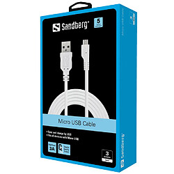 Sandberg MicroUSB Sync/Charge Cable 3m câble USB