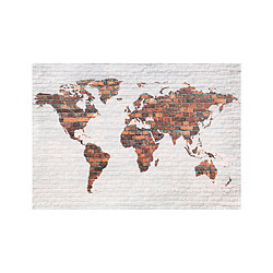 Artgeist Papier peint - World Map: Brick Wall [350x245]