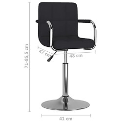 vidaXL Tabouret de bar Noir Tissu pas cher