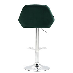 Non Tabouret de bar Braga velours chrome pas cher