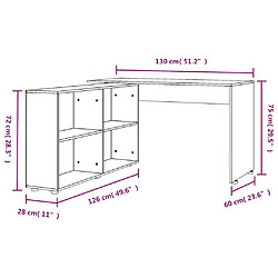 vidaXL Bureau d'angle Sonoma gris Bois d'ingénierie pas cher