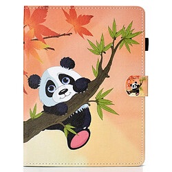 Etui en PU porte-cartes universel de 10 pouces panda sur l'arbre pour votre Apple iPad 9.7 (2018)/Samsung Tab S3 9.7 etc