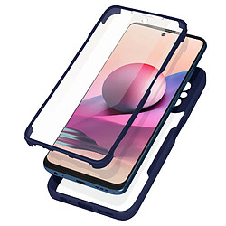 Avizar Coque Xiaomi Note 10 et 10S Dos Plexiglas Avant Polymère Contour bleu nuit