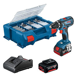 Perceusevisseuse Bosch 18 V GSR 18V28 2 batteries 4 Ah LCASE 82 accessoires