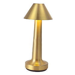 Forme De Champignon En Métal LED Lampe De Bureau Lampe De Table De Barre Sans Fil 3W Bronze