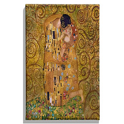 EPIKASA Impression sur Toile Le baiser de Klimt, Or, Polyester, 45x3x70 cm 