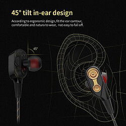 Wewoo Casque Bluetooth Sport Écouteurs intra-auriculaires de musique de QKZ CK8 HiFi noir pas cher