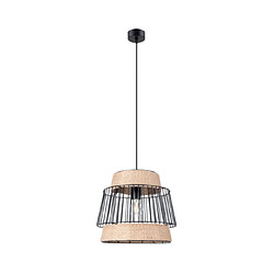 Luminaire Center Suspension Brilo Acier,Corde Noir