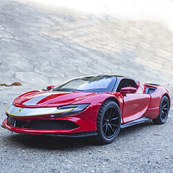 Universal 1: 32 Étagère Ferrari SF90 Modèle en métal moulé sous pression Jouet pour enfants Cadeau pour petit ami Simulation Alliage Car Collection | Voiture jouet moulée sous pression (rouge)