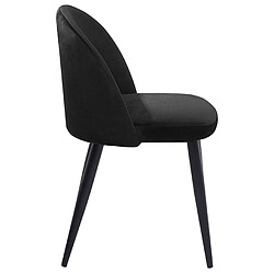 Beliani Chaise de salle à manger VISALIA Set de 2 Velours Noir pas cher