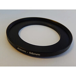 vhbw Adaptateur filtre Step UP 43mm-58mm noir pour appareils photo Agfa, Agfaphoto, Canon, Casio, Fujifilm, Kodak, Minolta, Nikon, Olympus