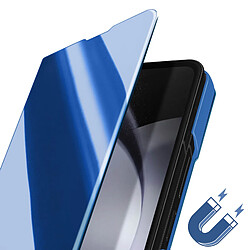 Avizar Étui Clear View pour Samsung Galaxy Z Fold 5 Clapet Miroir Fonction Support Bleu pas cher