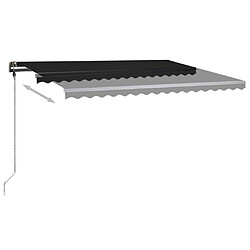 Acheter vidaXL Auvent manuel rétractable avec LED 450x300 cm Anthracite