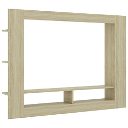 vidaXL Meuble TV chêne sonoma 152x22x113cm bois d'ingénierie