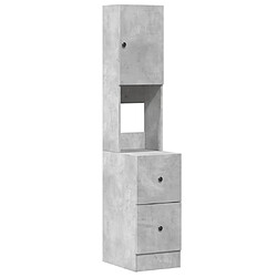 vidaXL Armoire de cuisine gris béton 35x50x180 cm bois d'ingénierie