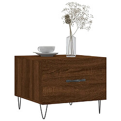 Avis Maison Chic Lot de 2 Tables basses,Table Console pour salon chêne marron 50x50x40 cm bois d'ingénierie -MN52800