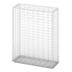 vidaXL Panier de gabion avec couvercle Fil galvanisé 100 x 80 x 30 cm