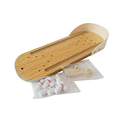 Avis Wewoo Jouet en bois pour les enfants et les adultes, taille: 29,5 x 10 cm Table de bureau classique Ball Toy Mini jeu de bowling en