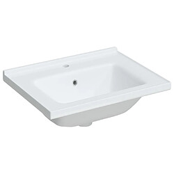 vidaXL Évier salle de bain blanc 61x48x19,5 cm rectangulaire céramique