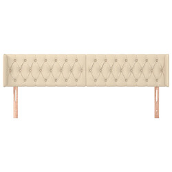 Avis Maison Chic Tête de lit scandinave avec oreilles,meuble de chambre Crème 203x16x78/88 cm Tissu -MN18250