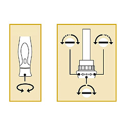 Ribimex Tournevis à cliquet 65 pièces acier s2 porte embout 60mm