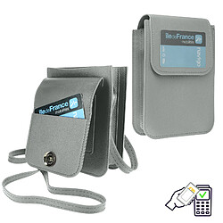 Acheter Avizar Pochette Bandoulière Smartphone avec Rangement carte Sangle 135cm gris