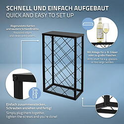 Acheter ML-Design 3x Casier à vin 23 bouteilles porte-verres de bar armoire à vin noir 40x22x68 cm