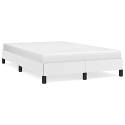 Maison Chic Lit adulte - Lit simple Cadre de lit,Structure du lit Contemporain Blanc 120x200 cm Similicuir -MN17982